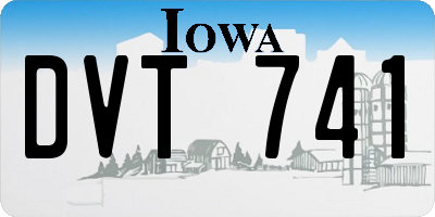 IA license plate DVT741