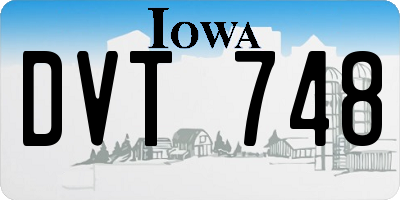 IA license plate DVT748