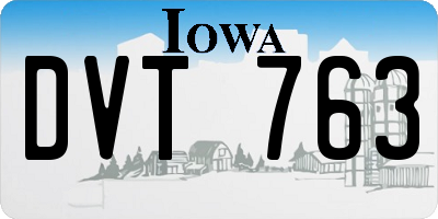 IA license plate DVT763