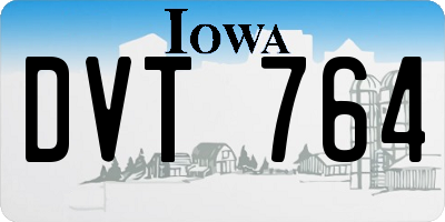 IA license plate DVT764