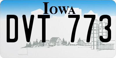 IA license plate DVT773