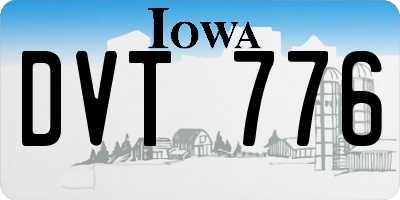 IA license plate DVT776
