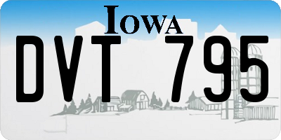 IA license plate DVT795