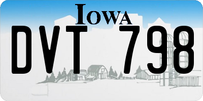 IA license plate DVT798