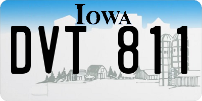 IA license plate DVT811