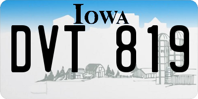 IA license plate DVT819