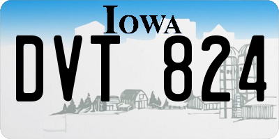 IA license plate DVT824