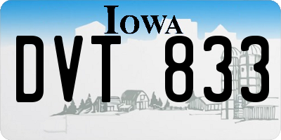 IA license plate DVT833