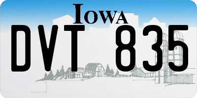 IA license plate DVT835