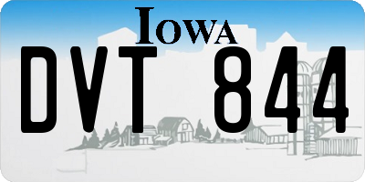 IA license plate DVT844