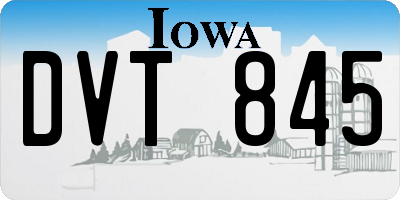 IA license plate DVT845