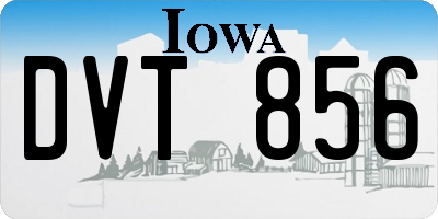 IA license plate DVT856
