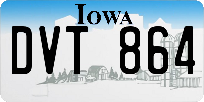 IA license plate DVT864