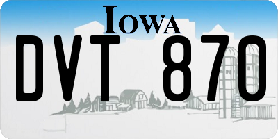 IA license plate DVT870