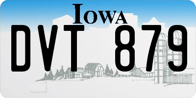 IA license plate DVT879