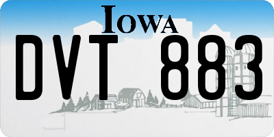 IA license plate DVT883