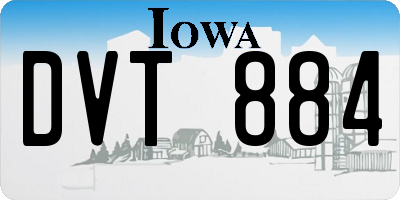 IA license plate DVT884