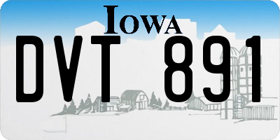 IA license plate DVT891