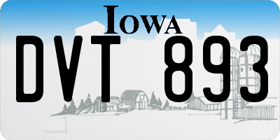 IA license plate DVT893