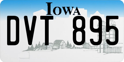 IA license plate DVT895