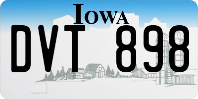 IA license plate DVT898