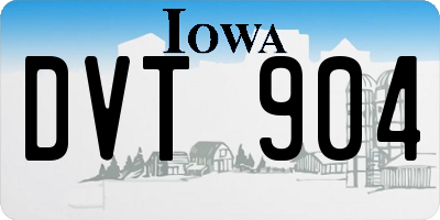 IA license plate DVT904