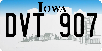 IA license plate DVT907