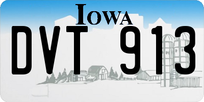 IA license plate DVT913
