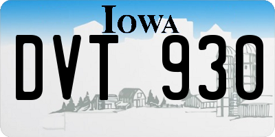 IA license plate DVT930
