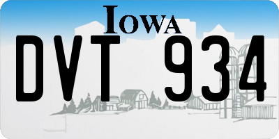 IA license plate DVT934