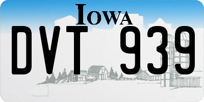 IA license plate DVT939