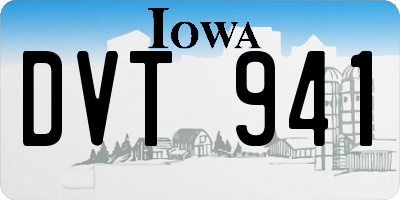 IA license plate DVT941