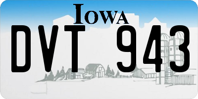 IA license plate DVT943