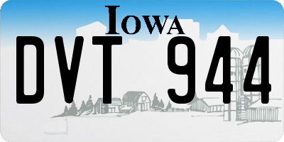 IA license plate DVT944
