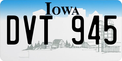 IA license plate DVT945