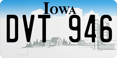IA license plate DVT946