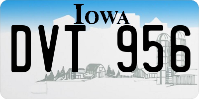 IA license plate DVT956