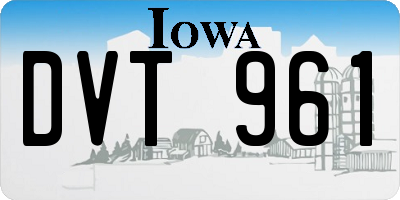 IA license plate DVT961