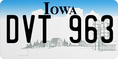 IA license plate DVT963