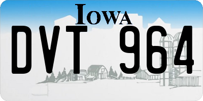 IA license plate DVT964