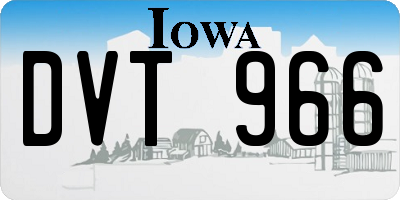 IA license plate DVT966