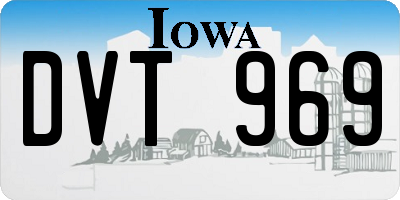 IA license plate DVT969