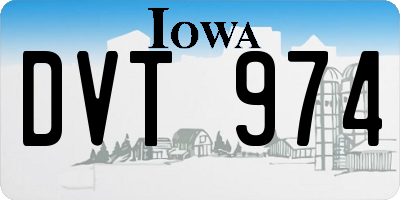IA license plate DVT974