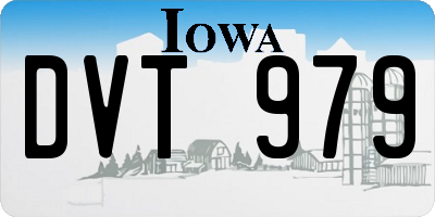 IA license plate DVT979