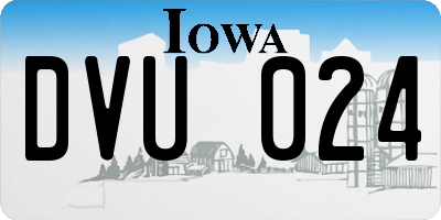 IA license plate DVU024