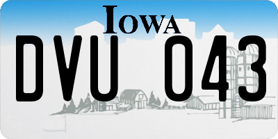 IA license plate DVU043