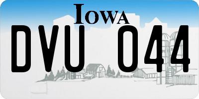 IA license plate DVU044