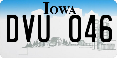IA license plate DVU046