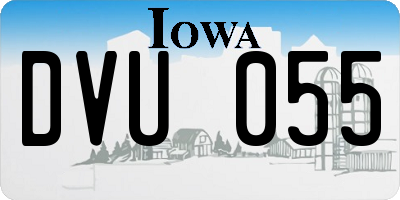 IA license plate DVU055