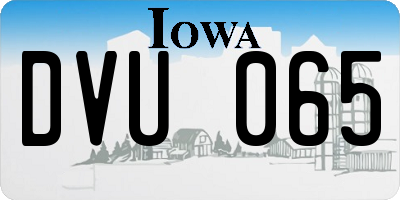 IA license plate DVU065